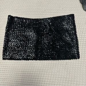 Vintage Hugo Buscati Black Sequin Tube Top Sz L